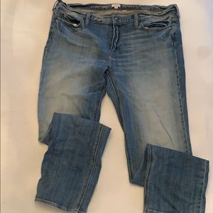 J. Crew women’s washed jeans.